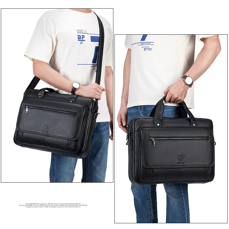 Porte documents Horizon Noir - Mallette en Cuir pour Homme