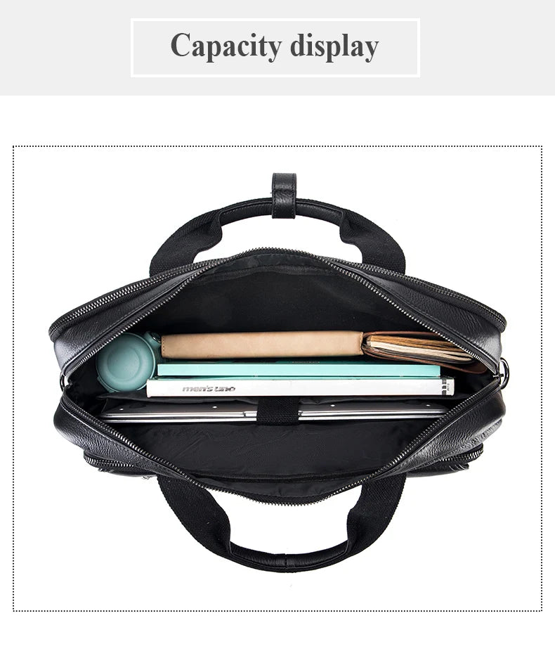 Porte documents Horizon Noir - Mallette en Cuir pour Homme