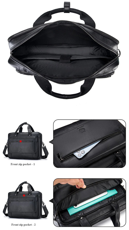 Porte documents Horizon Noir - Mallette en Cuir pour Homme